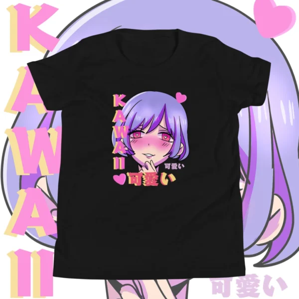 camiseta anime kawaii negro